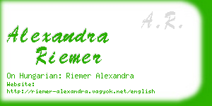 alexandra riemer business card